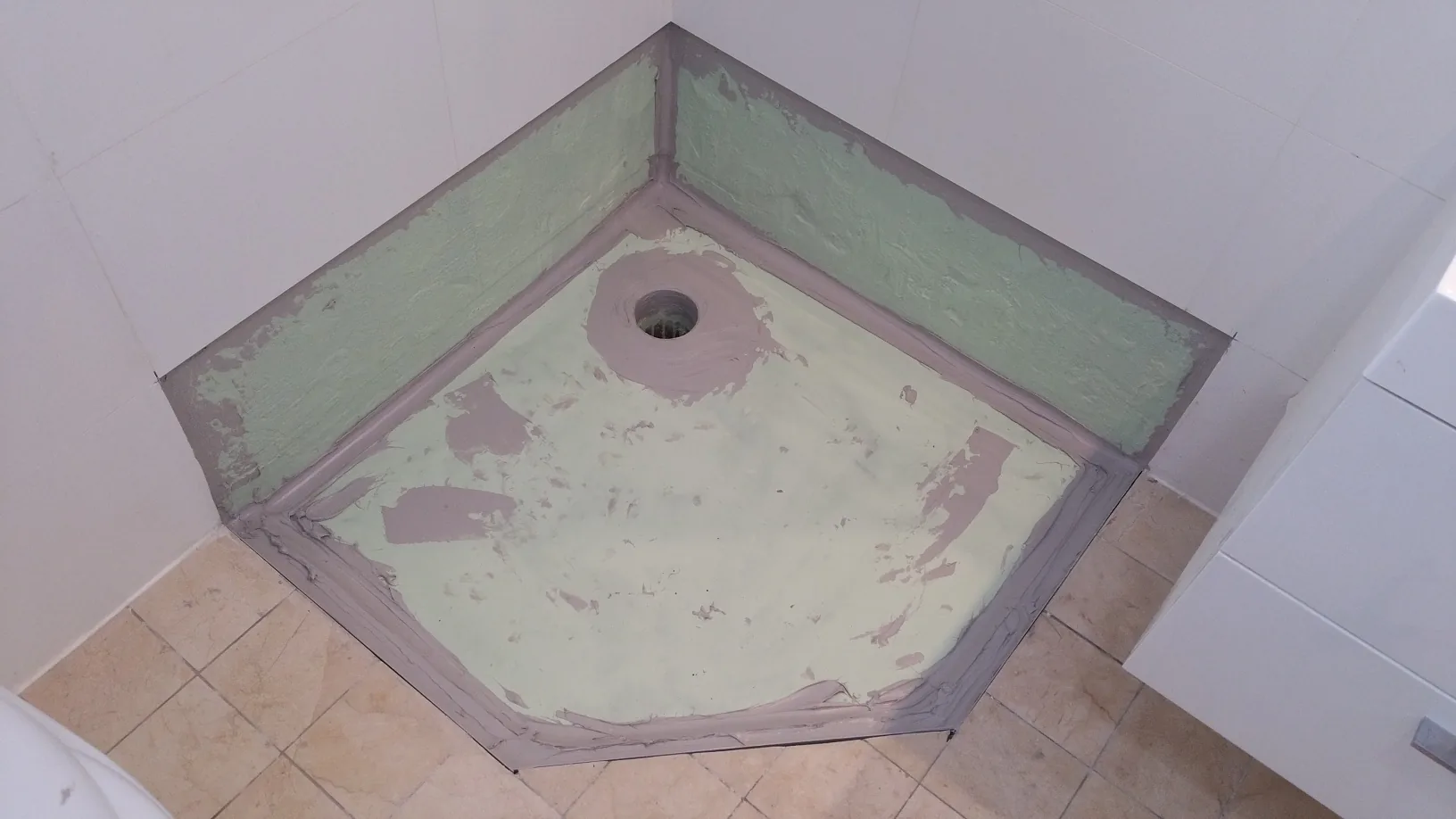 Large-format tiled floor
