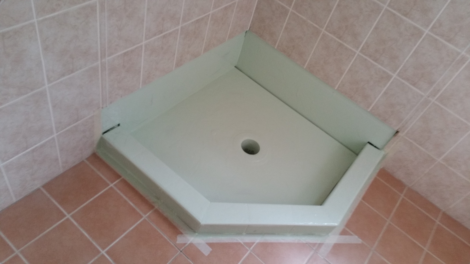 Finished tiled area